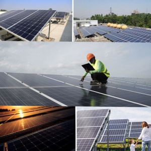 Glass 2.0mm N-type Deep Blue 575W-600W Mono Solar Panels Bifacial PV Module