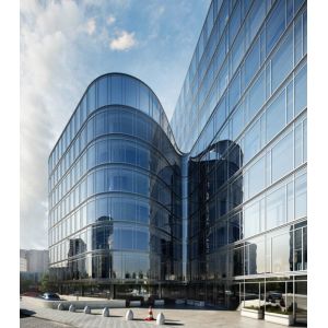 China Unitized Glass Curtain Wall Facade Waterproof Double Tempered Glazing on sale