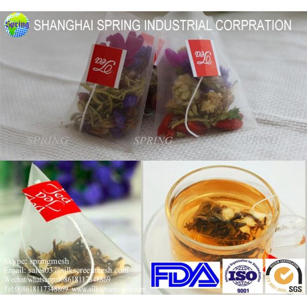 Nylon monofilament 48T - 80um nylon triangle teabag tea bag material food grade high temperature resistanceNylon monofil