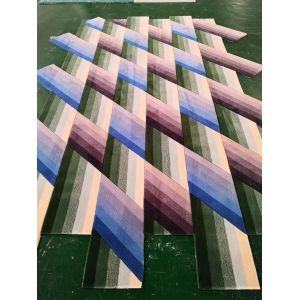 100% Handmade Seasonal Customized Shape Zealand Wool and Silk Carpet for Living