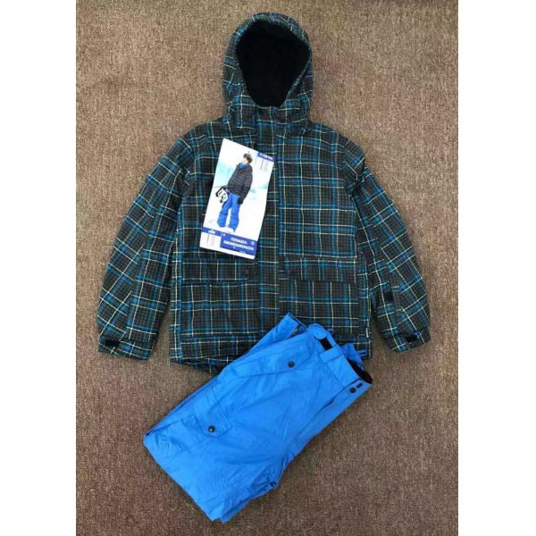 100% Polyester Junior Boy's Ski Jacket And Pants Set keep warm