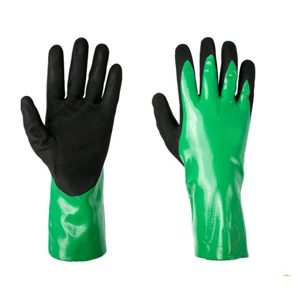 Construction Workers Long Cuff Chemical Resistant Gloves