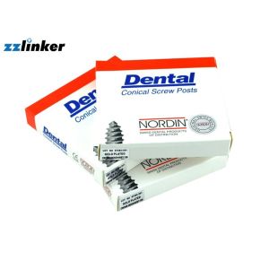 Metal Dental Gutta Percha Points Nordin Titanium Conical Cross Head Screw Post