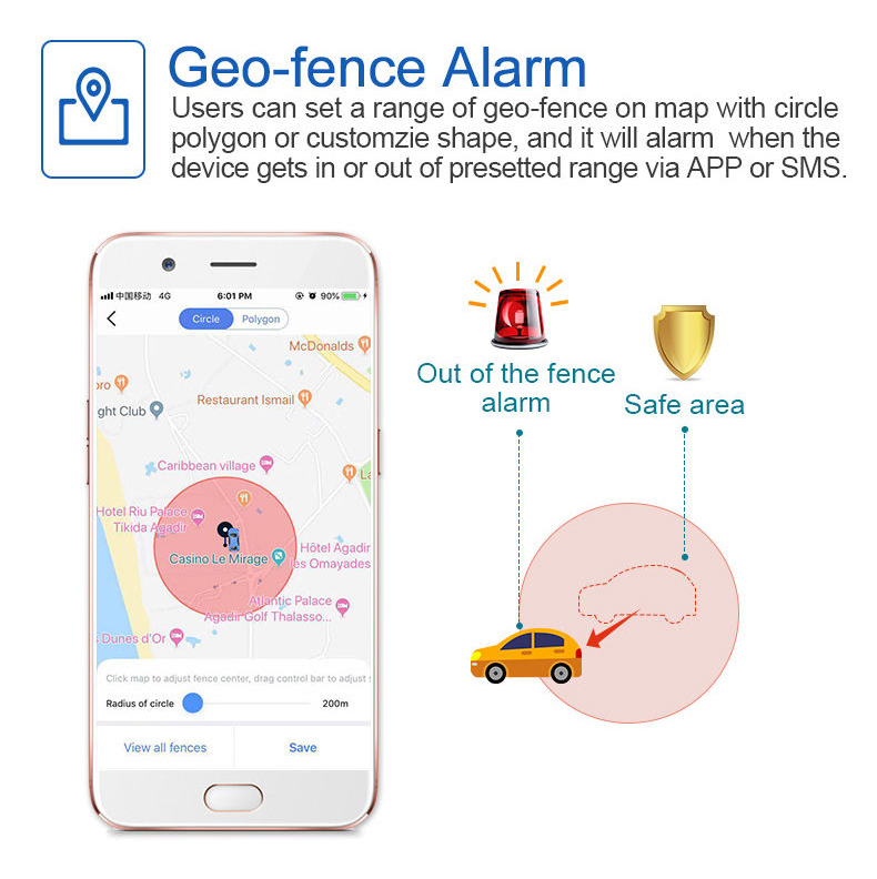 Hidden Platform 4G GPS Tracker 5000mAh Magnetic LTE FDD For Cars Trucks