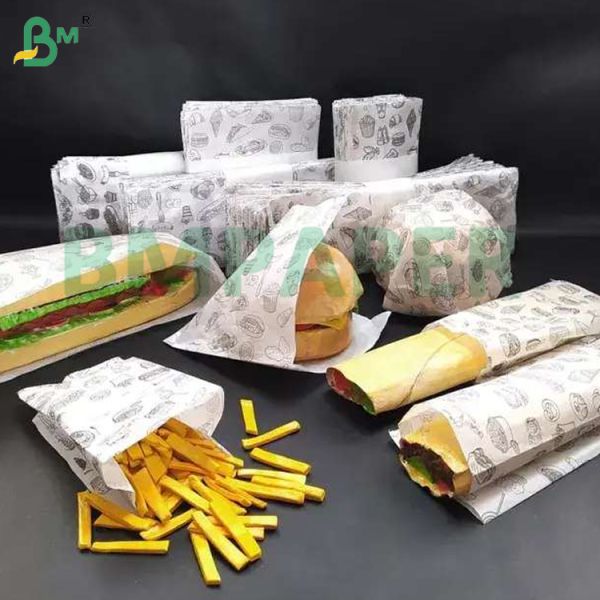 40gsm White Food Garde Greaseproof Resistance Greaseproof Paper Kit5 Kit7 For Sandwiches Pizza 40gsm White Food Garde Greaseproof Resistance Greaseproof Paper Kit5 Kit7 For Sandwiches Pizza