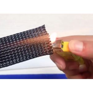 Custom Flexo PET Expandable Braided Sleeving Flame Retardant 25ft Length