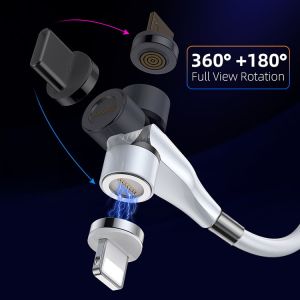 Magnetic Mobile Phone Data Cable Nylon Fast Charging Heavy Duty