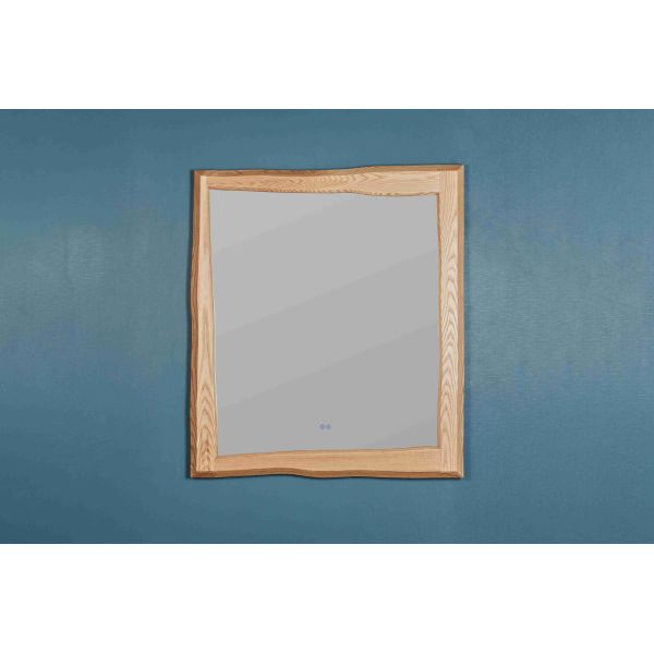 Dimmable Lights Custom Led Bathroom Mirror Wooden Frame Fog Free Design