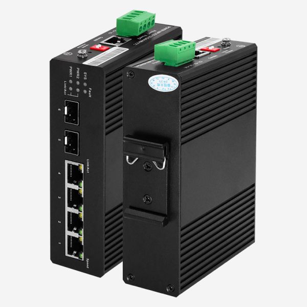 Compact And Industrial Layer 2+ PoE Switch With 12Gbps Switching Capacity 136mm