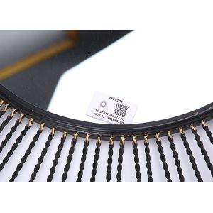 Metal Round Sunburst Wall Mirror Black Frame Dotted With Gold Color For Wall