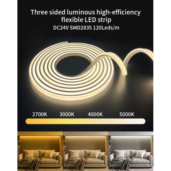 10*10mm IP68 PU Neon Flex Lights Waterproof DC24V Neon LED Flexible Strip Light