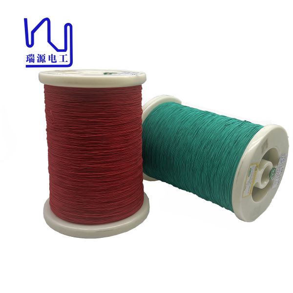 Red / Green Color Custom USTC Wire 0.1mm X 50 Copper Conductor Natural Silk