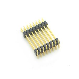 2*8P 1.27mm pitch Dual Row Double plastic SMT PA9T Black Pcb Pin Connector