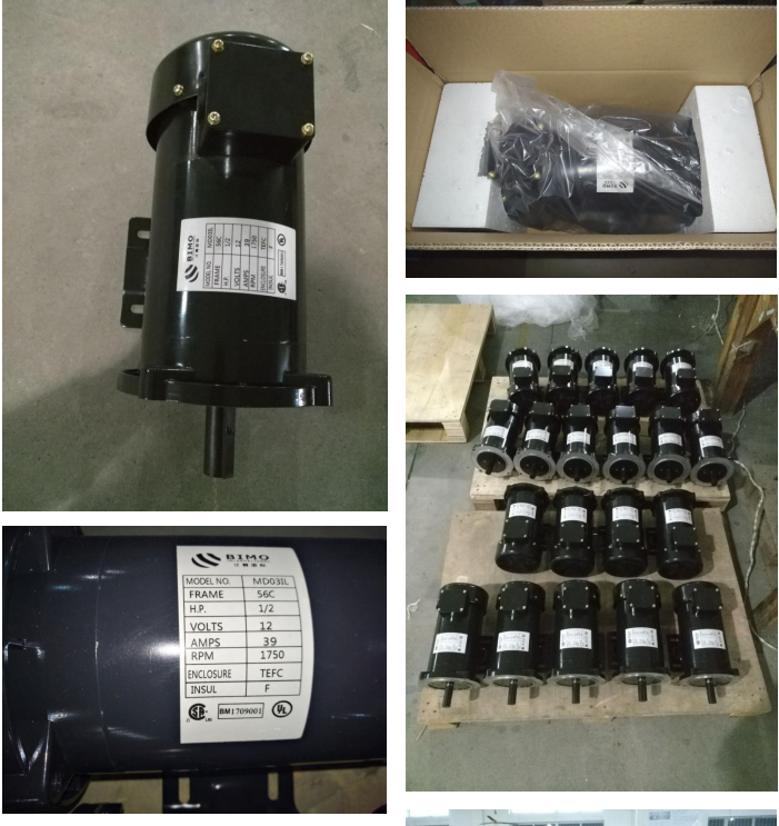 56C PMDC Motor 90V DC 1/3 Hp 1750 Rpm Electric Motor IE2 Efficiency