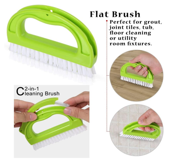 Nylon Bristles 6pcs Tile Joint Brush Set Cleaning Scrubber