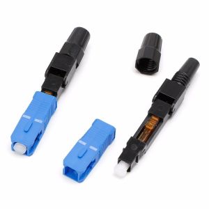 Blue Black Fiber Fast Connector For FTTH FTTB FTTX Network High Reliability