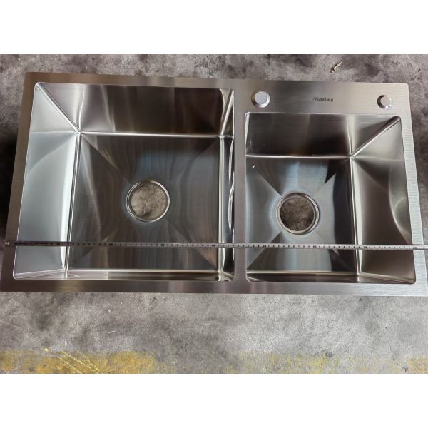 Quality Double Functionality Kitchen Sink With Double Bowl And Faucet for sale