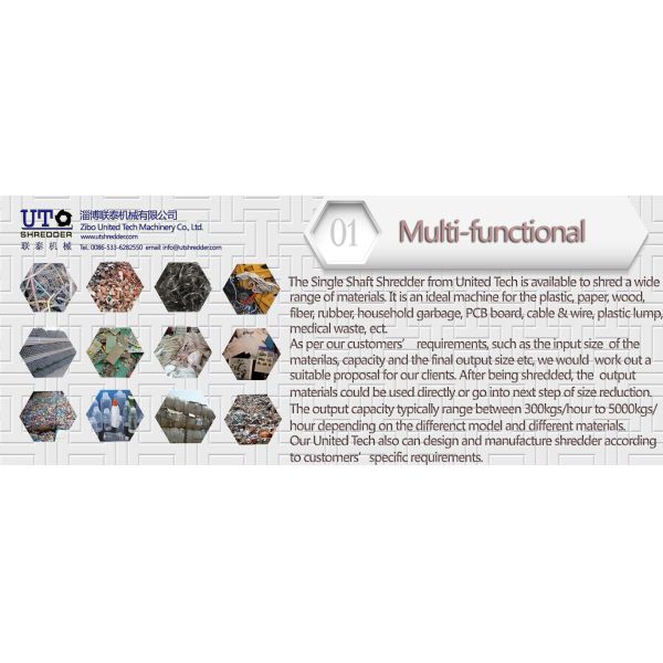 Industrial Shredder/Single Shaft Shredder/wood slap crusher/Waste Plastic Shredder