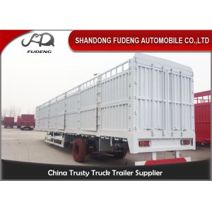 China 3 axles cattle trailer fencing type transport livestock trailers for sale on sale