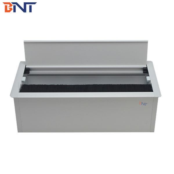 Quality Tabletop Power Socket With Brushed Flip - Open Cover for sale