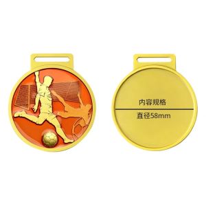 China High quality High quality  Custom  Football Medals Die Cast Custom Engraved Soccor Medals Rose Gold Custom Enamel  from China on sale