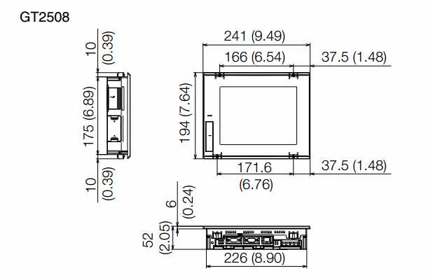 8.4" SVGA 100-240Vac Human Machine Interface GT2508-VTBA Mitsubishi