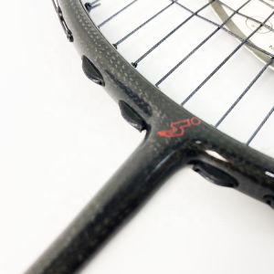 Full Carbon Fiber Racquet Wooven Handle Moderate Lightest Badminton Racket