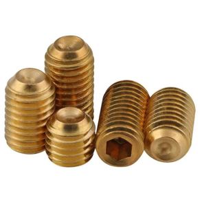 M1.4 M24 Yellow Brass H59 H62 Copper Bronze Hexagon Socket Set Screws DIN916