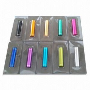 Cylinder Lipstick Power Bank with 2,600mAh Capacity