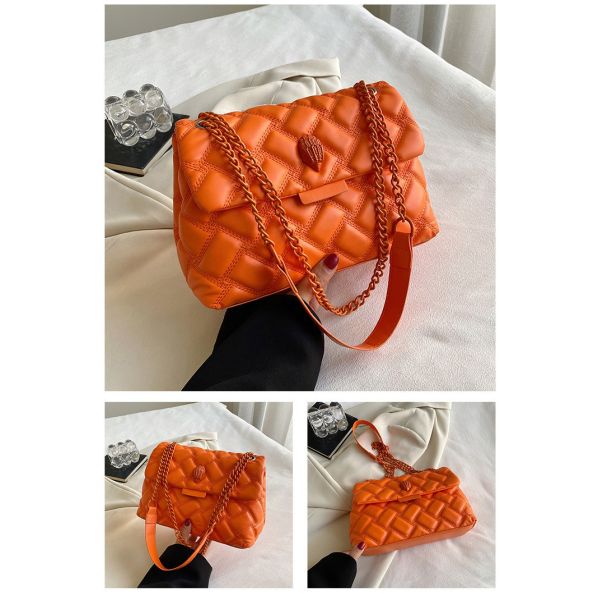 Charming Designer Rhombus Chain Bag Easy Carry Crossbody Function Leather Pu Material