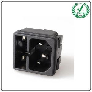 Ac Power Socket With Fuse 3pin Inlet Panel Mount Connector LZ-14-F2-3P 10A 250V
