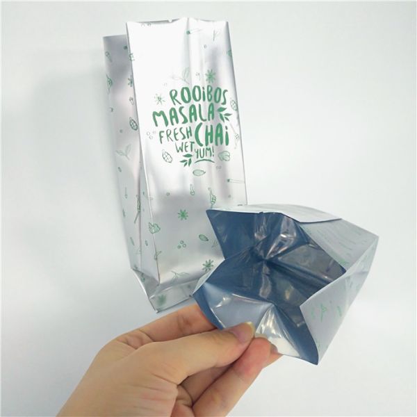 Custom Printed Stand Up Zipper Pouch Bags Moisture Barrier Side Gusset Flat Bottom