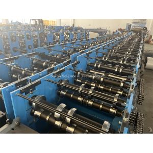 Four Rows C Channel Roll Forming Machine 70mm Dia Shaft 15m/min Speed