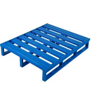 Wholesale ODM Blue Stackable Steel Pallets Heavy Duty 4 Enter Way from china suppliers
