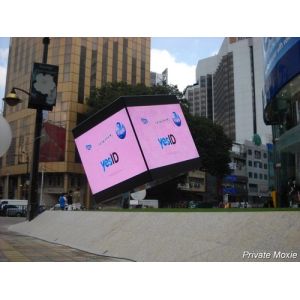 Outdoor Waterproof Cube LED Display Screen Four Sides Led Cube Display Screen