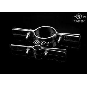Zinc Plated Riser Metal Pipe Clamps Customized With Bolt , UL Approved