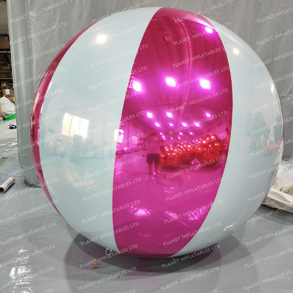 Custom Big Hanging Double Layer PVC Colorful Mirrored Balloon Disco Shinny PVC Inflatable Mirror Ball for Party