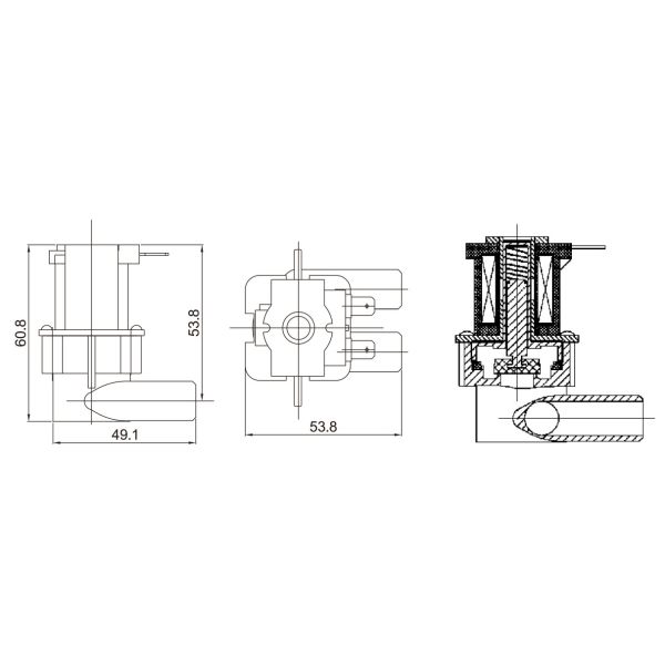 Direct Acting Two Way Small Plastic Solenoid Valve For RO System
