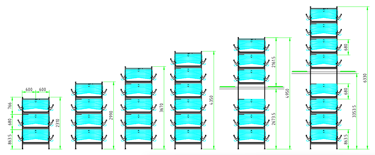 “H” Type Layer Cage