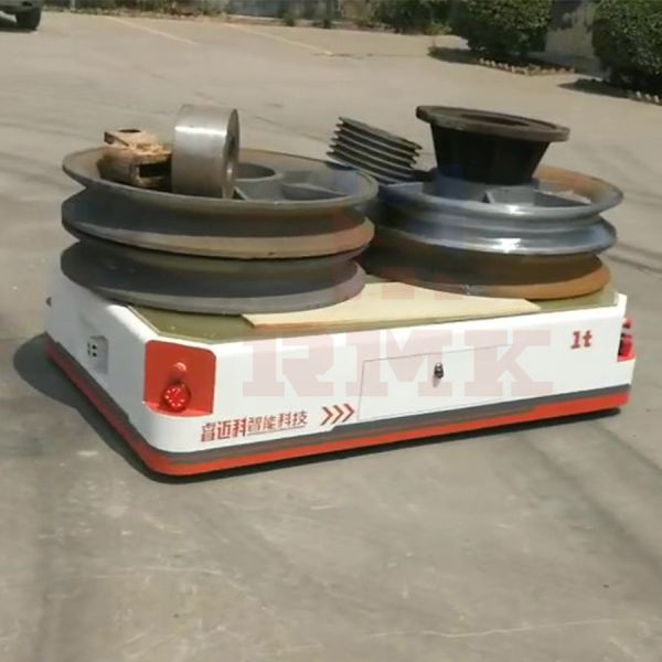 Quality Heavy Duty Material Trackless Transfer Trolley PLC Control Directional Movement for sale