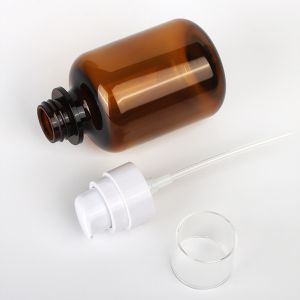 ODM Cosmetic Packaging Sets , 60ml 90ml 130ml Amber Plastic Cosmetic Jars