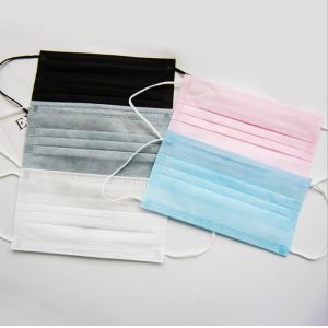 Multiple Color Disposable Non Woven Face Mask Size 17 * 9.7cm Anti Dust