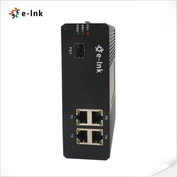 Quality SFP SC 132W Industrial PoE Switch 4 Port 10/100/1000BASE-T DIN Rail for sale