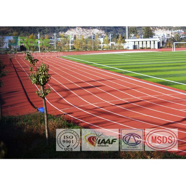 IAAF Certified Polyurethane Track Surface , Running Track Surface Material
