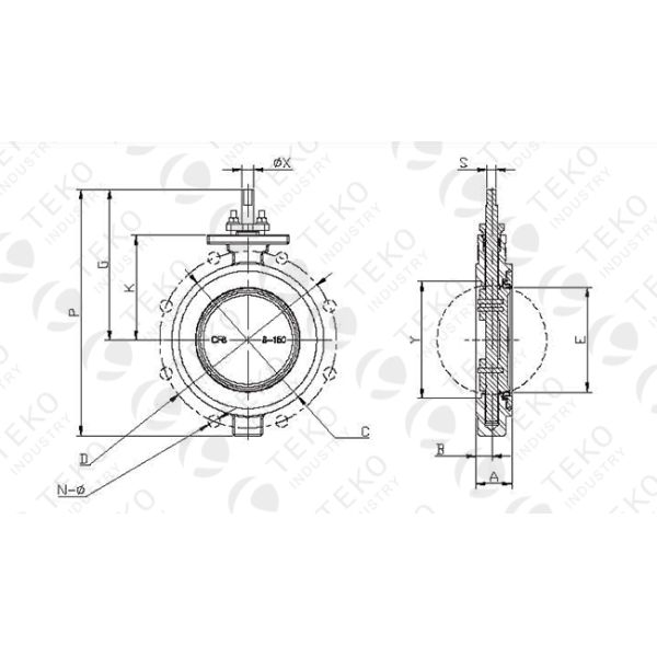 Carbon Steel High Performance Butterfly Valves , Flanged Butterfly Valve With Bubble Tight Shutoff