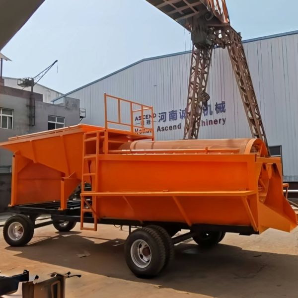 China Ascend 50 60 tons per hour capacity gold trommel washing plant for alluvial gold recovery in Austrian