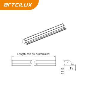 A2801A Decoration Strip Light Customized 1000X19*11.5, DC12V, 2835-120LED, 7.5W,