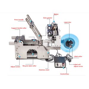 Semi-Automatic Round Bottle Label Applicator with Date Printer