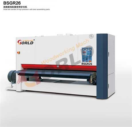 Quality BSGR26 2600 mm Working Width 8 ft Width Plywood MDF Board One Side One Head Wide Belt Calibration Sander for sale