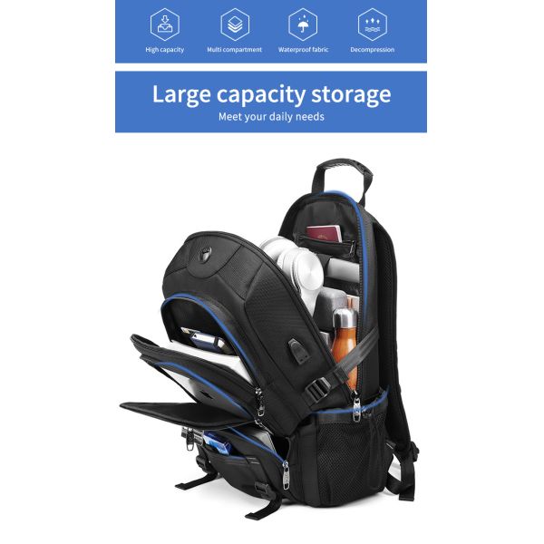 Factory New functional USB outdoor sport wholesale custom travel hiking student backpack bag laptop backpack